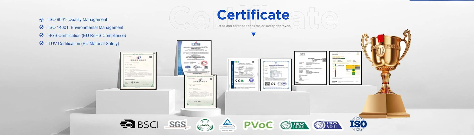 hero metal factory audit and tile trim global certificates