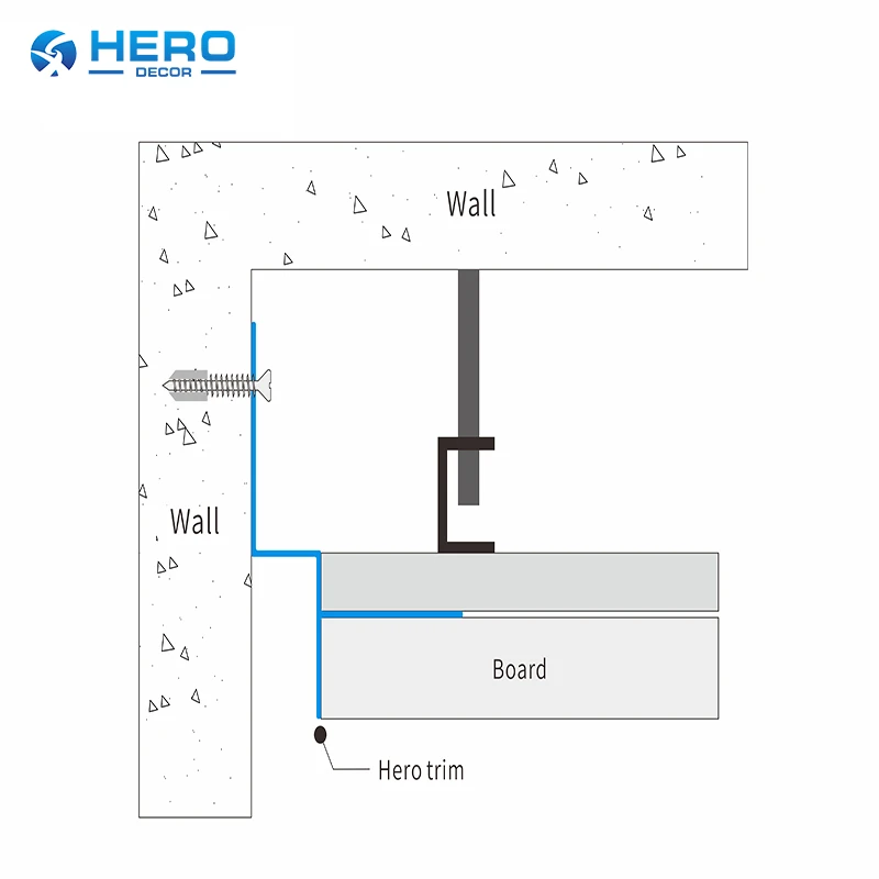 HM-P-270 aluminum wall angle shadow line CAD drawing